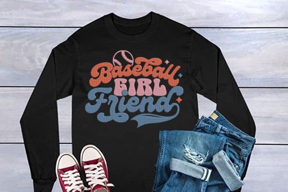 Baseball Girl Friend Embroidery
