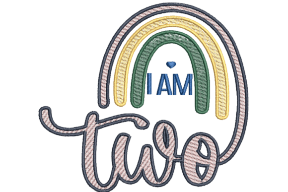Birthday Embroidery Sketch Design - Two