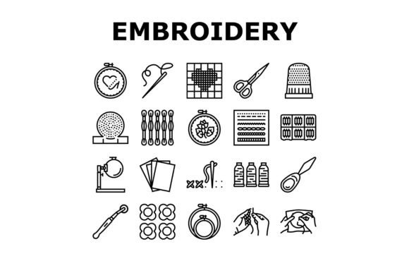 Embroidery Hobby Fabric Fashion Icons Se