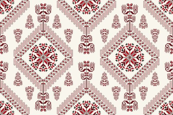Folk Embroidery Ethnic Floral Pattern