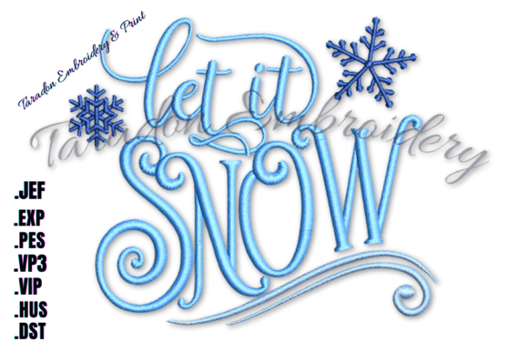Let It Snow Machine Embroidery Design